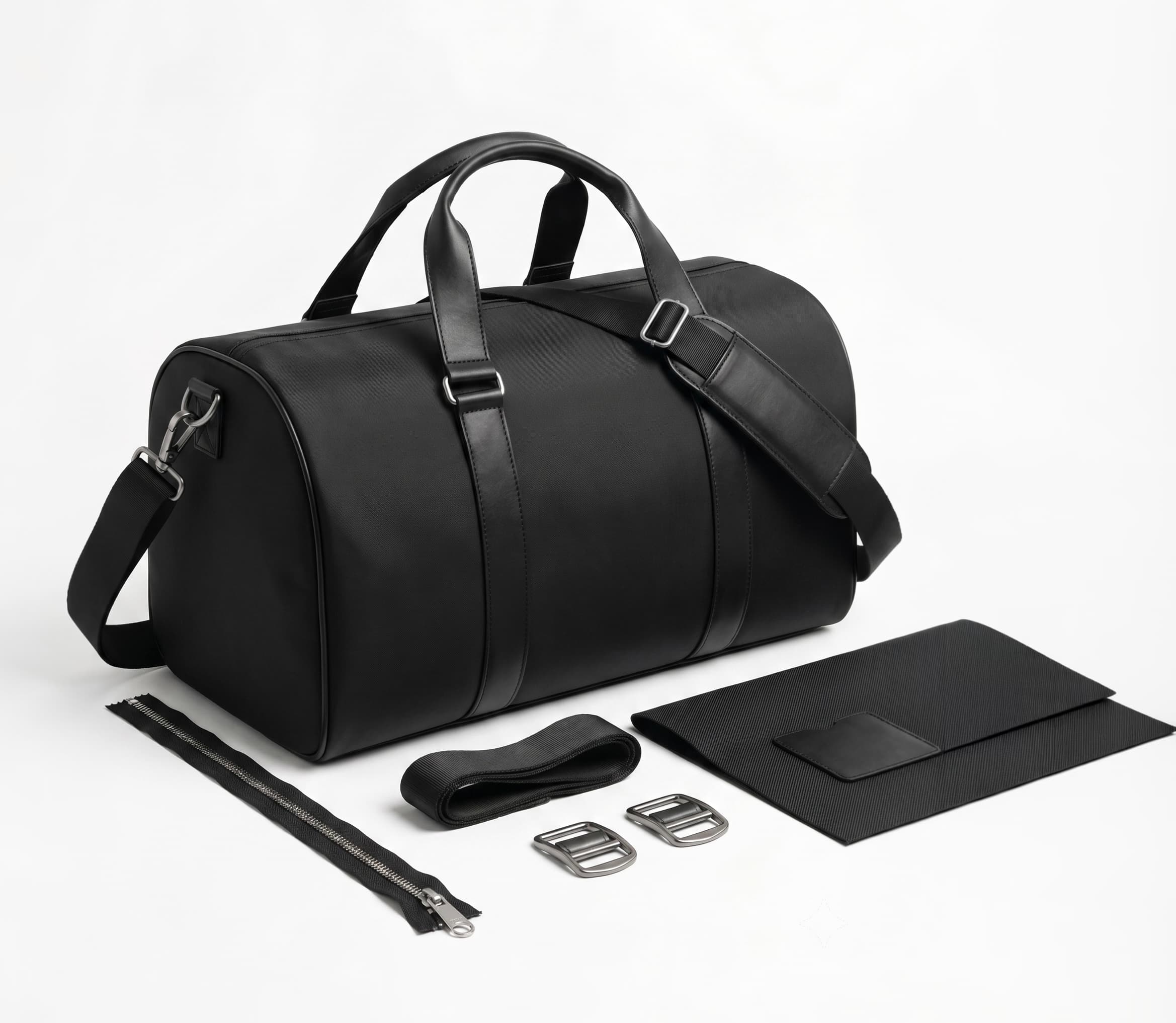 Sport duffel bag with accessories